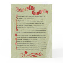 Tarjeta de felicitación con poema acróstico de ami