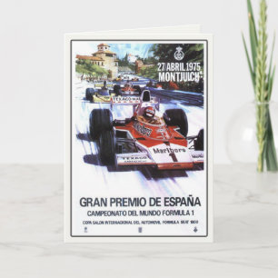 Tarjeta de felicitación con Poster del Gran Premio