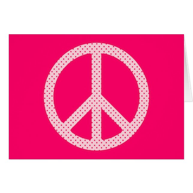 Tarjeta de felicitación con símbolo de paz de luna (Anverso (Horizontal))