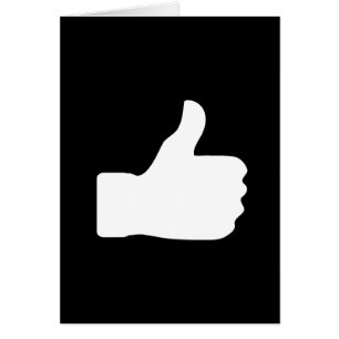 Tarjeta de Felicitación con Símbolo de Pulgar haci
