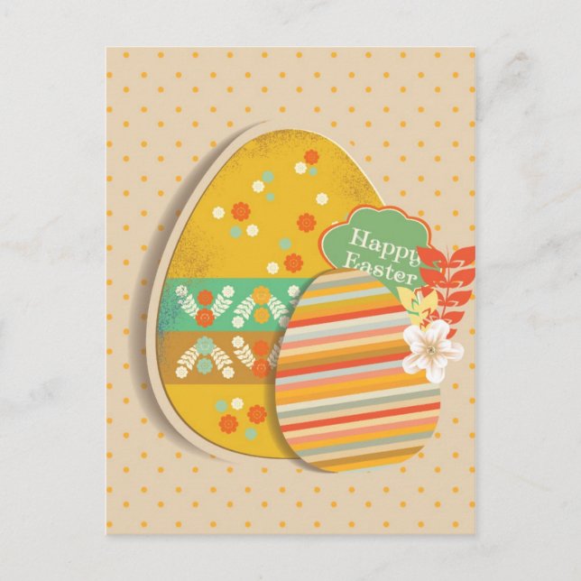 Tarjeta de felicitación con símbolo del huevo de (Anverso)