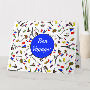 Tarjeta de Felicitación con Tema Francés Bon Voyag
