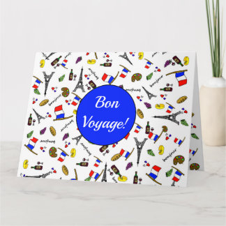 Tarjeta de Felicitación con Tema Francés Bon Voyag