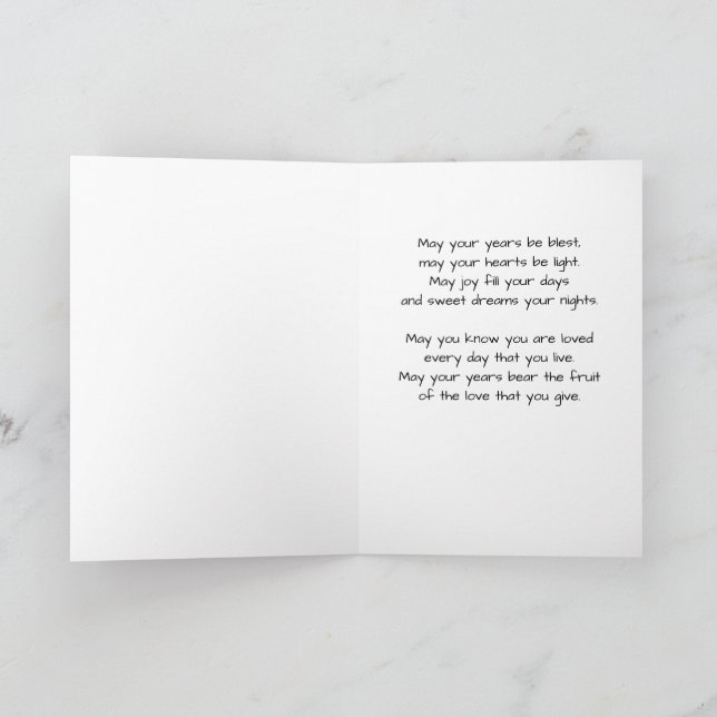 Tarjeta de felicitación con verso de Jo Images (Interior)