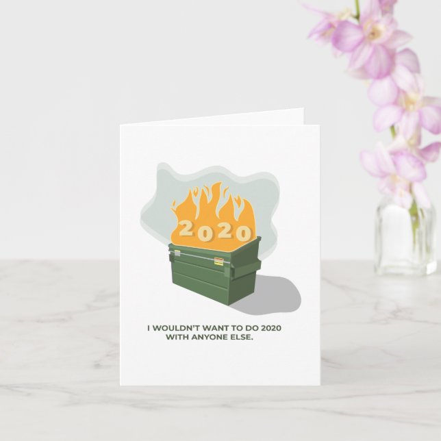 Tarjeta de felicitación contra incendios de basure (Orquídea)
