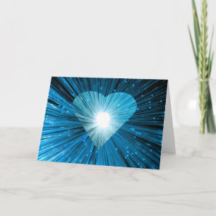 Tarjeta de felicitación Corazón Azul