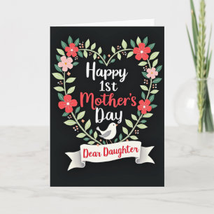 Tarjeta de Felicitación Corazón Floral