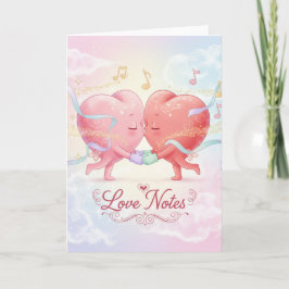 Tarjeta de Felicitación - Corazones Besándose "Not