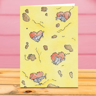 tarjeta de felicitación CORAZONES DE QUESO de Nico
