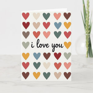 Tarjeta de Felicitación Corazones Te Amo