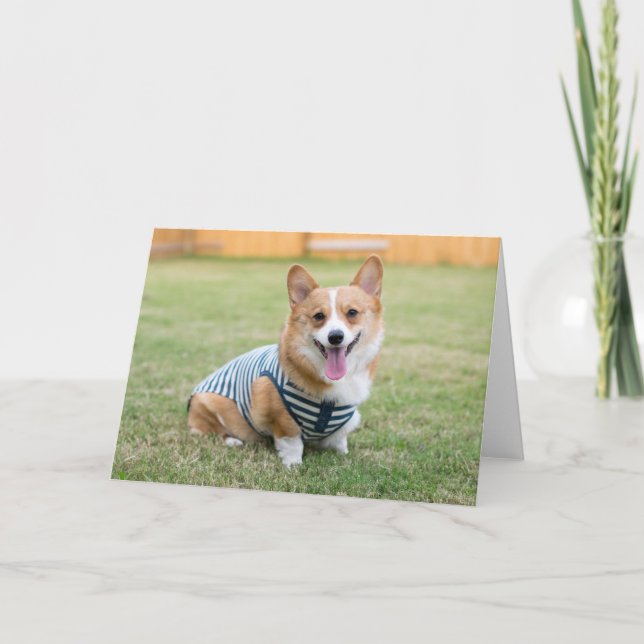 Tarjeta de felicitación Corgi (Anverso)