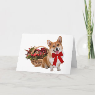 Tarjeta de felicitación "Corgi Navidades"