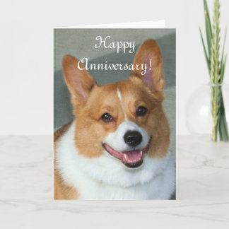 Tarjeta de felicitación Corgi Welsh de Aniversario