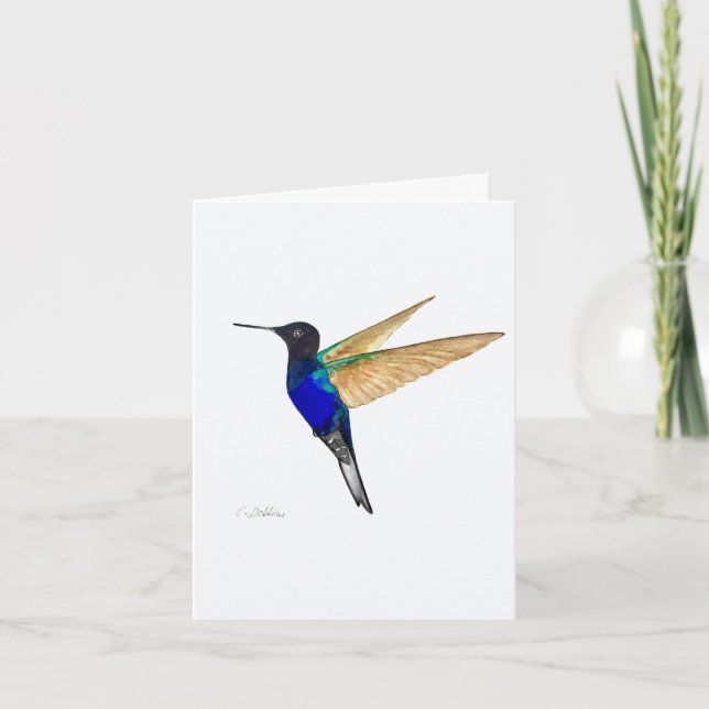 Tarjeta de felicitación Coronet Hummingbird (Anverso)