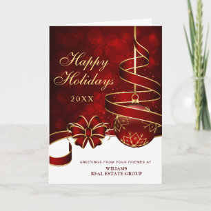 Tarjeta de Felicitación Corporativa de Navidad con