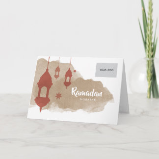 Tarjeta de felicitación corporativa del Ramadán -