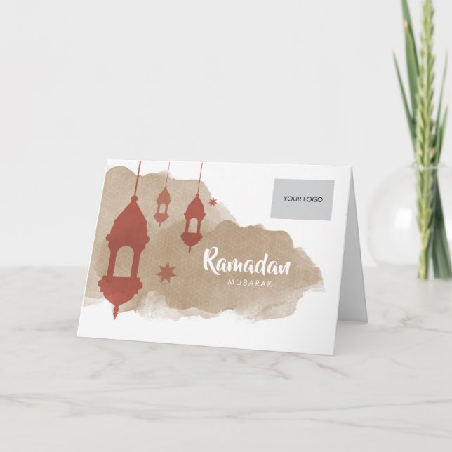 Tarjeta de felicitación corporativa del Ramadán - (Anverso)