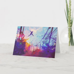 Tarjeta de felicitación corriente libre urbana de