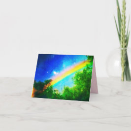 TARJETA DE FELICITACIÓN CÓSMICA DEL ARCO IRIS