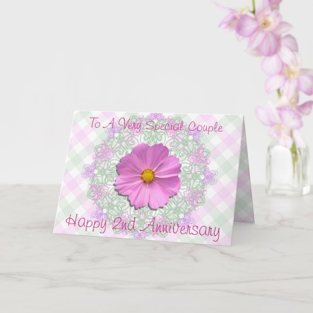 Tarjeta de felicitación - Cosmos de color rosa de  (Orquídea)