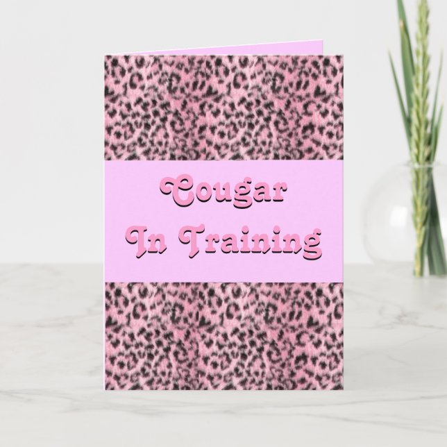 Tarjeta de felicitación Cougar In Training (Anverso)