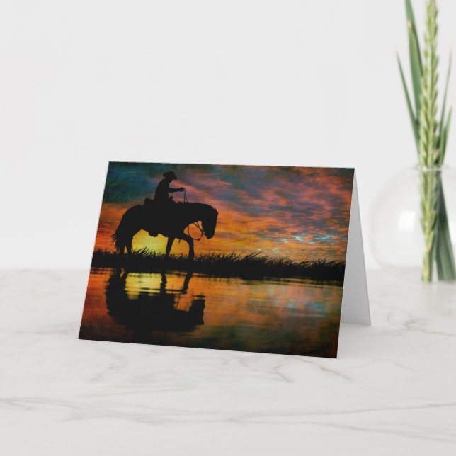 Tarjeta de felicitación Cowboy (Anverso)