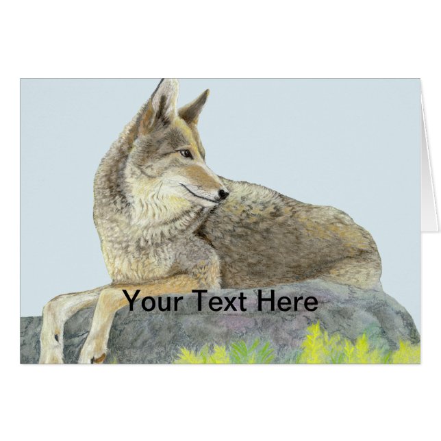 Tarjeta de felicitación Coyote (Anverso (Horizontal))