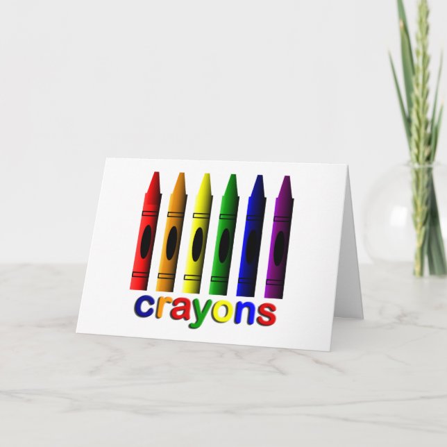 Tarjeta de felicitación Crayons Art for Children (Anverso)