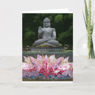 Tarjeta de felicitación cristalina de Buda