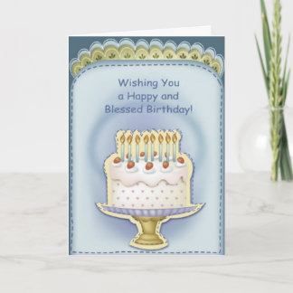 Tarjeta de felicitación cristiana del cumpleaños