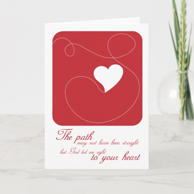 Tarjeta de felicitación cristiana: El camino a tu  (Anverso)