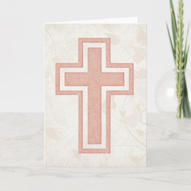 Tarjeta de felicitación cristiana en blanco de Cru (Anverso)