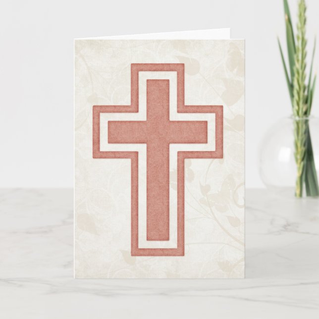 Tarjeta de felicitación cristiana en blanco de Cru (Anverso)