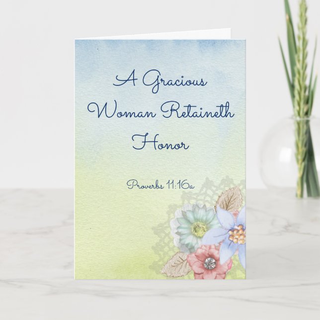 Tarjeta de felicitación cristiana para madre, espo (Anverso)
