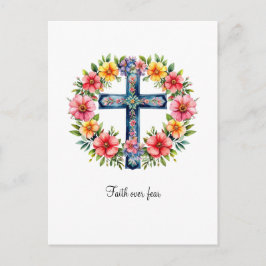 Tarjeta de felicitación cristiana por miedo