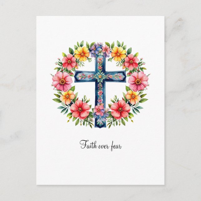 Tarjeta de felicitación cristiana por miedo (Anverso)