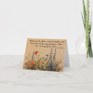 Tarjeta de Felicitación Cristiana: Salmo 66:20