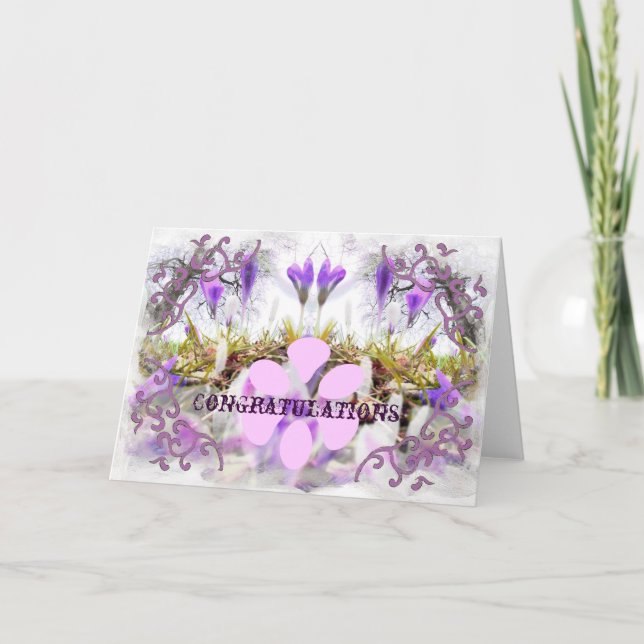 Tarjeta de felicitación Crocus (Anverso)