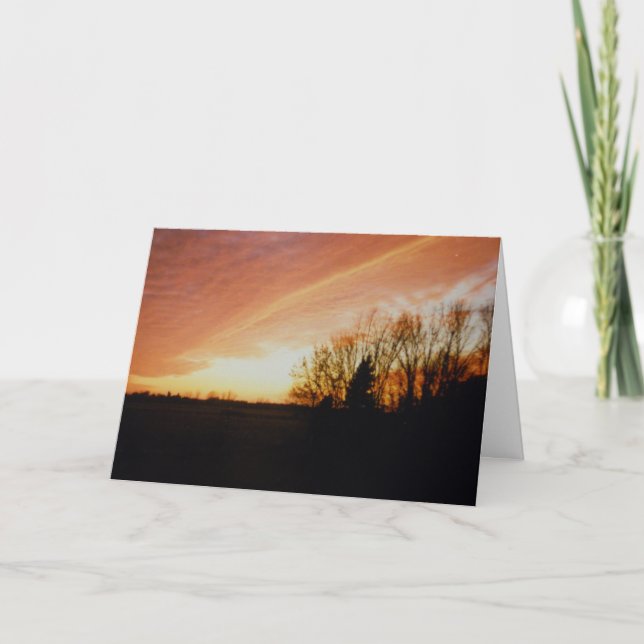Tarjeta de felicitación "Cross Country Sunset" (Anverso)