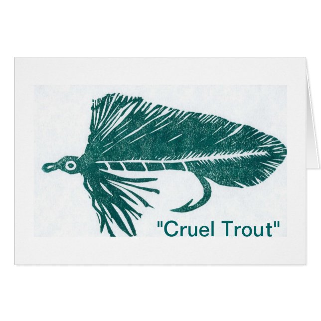 Tarjeta de felicitación "Cruel Trout" (Anverso (Horizontal))