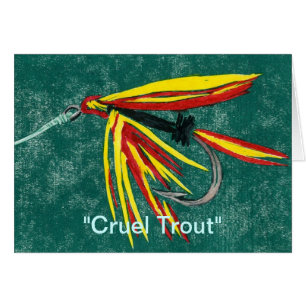 Tarjeta de felicitación "Cruel Trout"