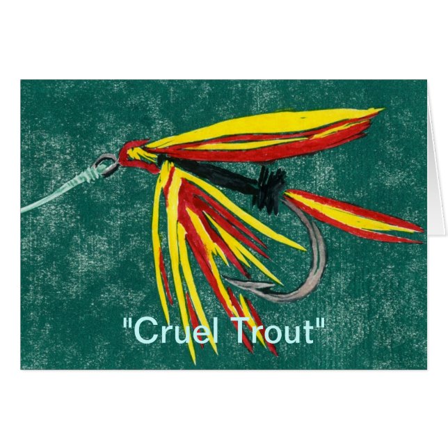 Tarjeta de felicitación "Cruel Trout" (Anverso (Horizontal))