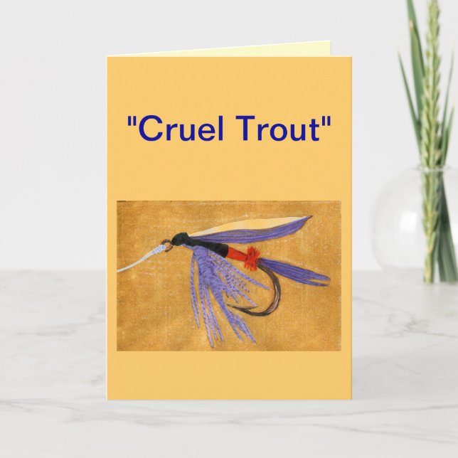 Tarjeta de felicitación "Cruel Trout" (Anverso)