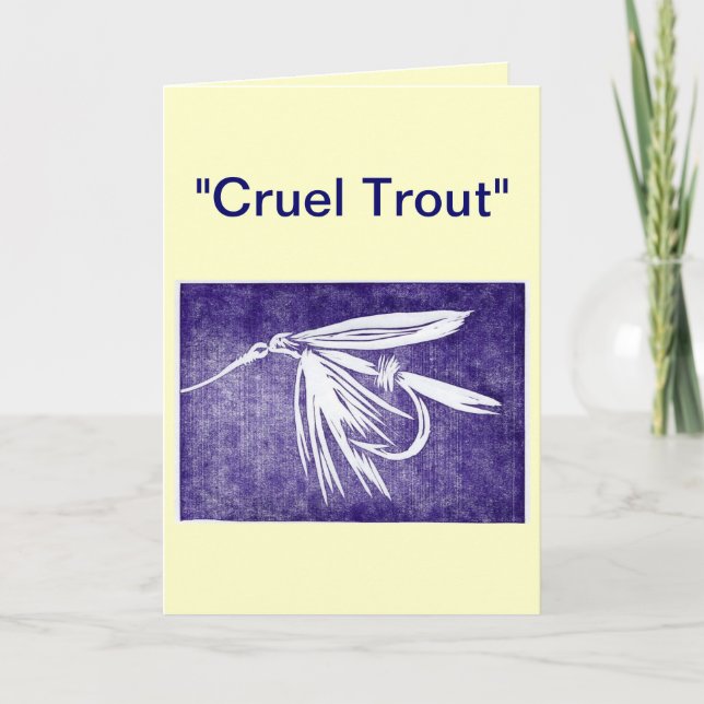 Tarjeta de felicitación "Cruel Trout" (Anverso)