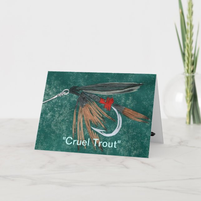 Tarjeta de felicitación "Cruel Trout" (Anverso)