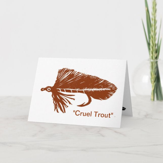 Tarjeta de felicitación "Cruel Trout" (Anverso)