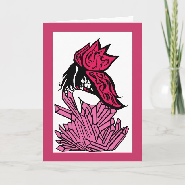 Tarjeta de felicitación Crystal fairy (Anverso)