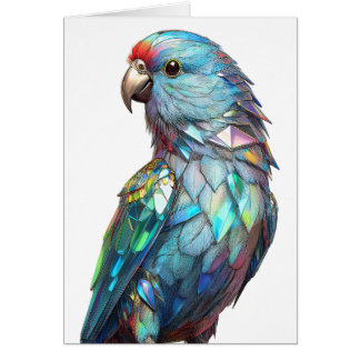 Tarjeta de felicitación Crystal Parakeets