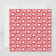 Tarjeta de Felicitación Cuadrada de Patrón de Amor