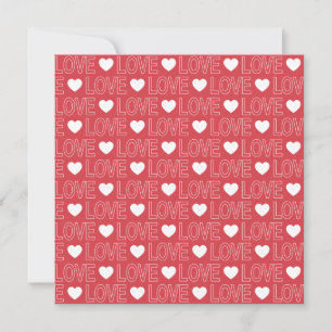 Tarjeta de Felicitación Cuadrada Patrón de Amor -